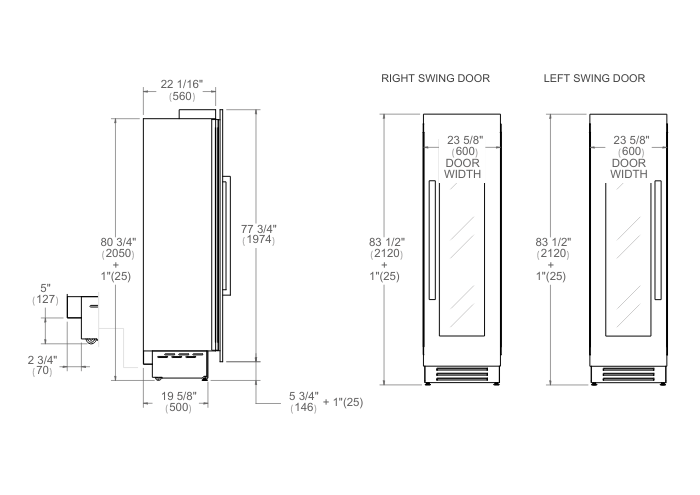 24 Built-in Wine Cellar Column | Bertazzoni